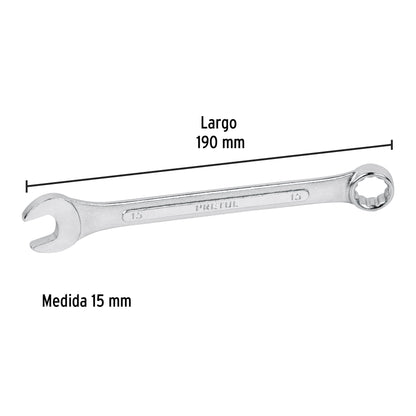 LL-1215MP Llave mixta mm, 15 x 175 mm, Pretul