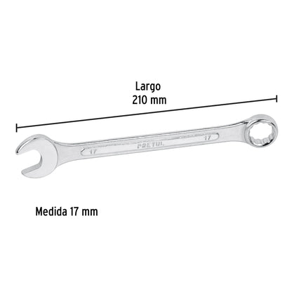 LL-1217MP Llave mixta mm, 17 x 205 mm, Pretul