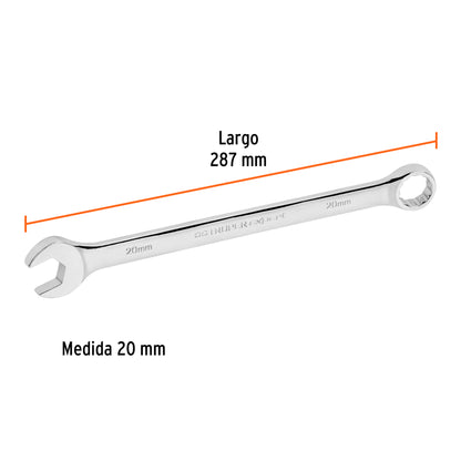LL-2020M Llave mixta extralarga, métrica, 20 x 290 mm, Truper Expert