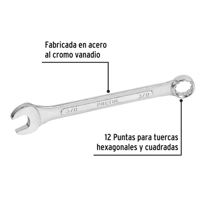 LL-1220P Llave mixta 5/8' x 190 mm, Pretul