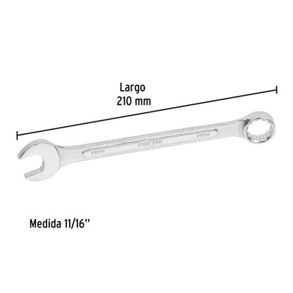 LL-1222P Llave mixta 11/16' x 205 mm, Pretul
