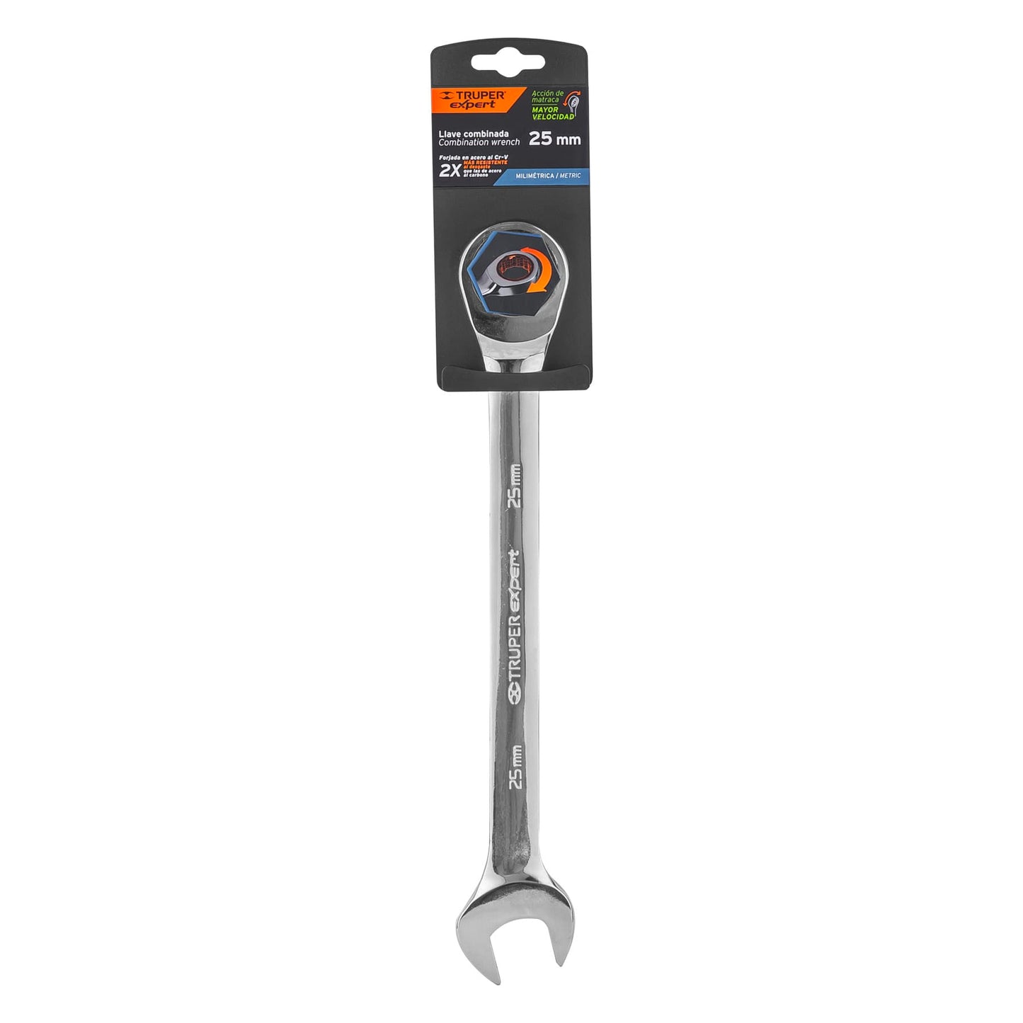 LL-1225MX Llave mixta con ratchet milimétrica 25mm TruperExpert