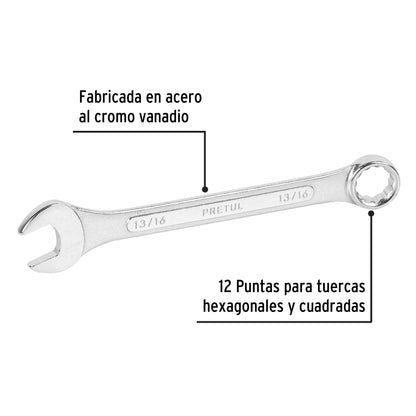 LL-1226P Llave mixta 13/16' x 260 mm, Pretul