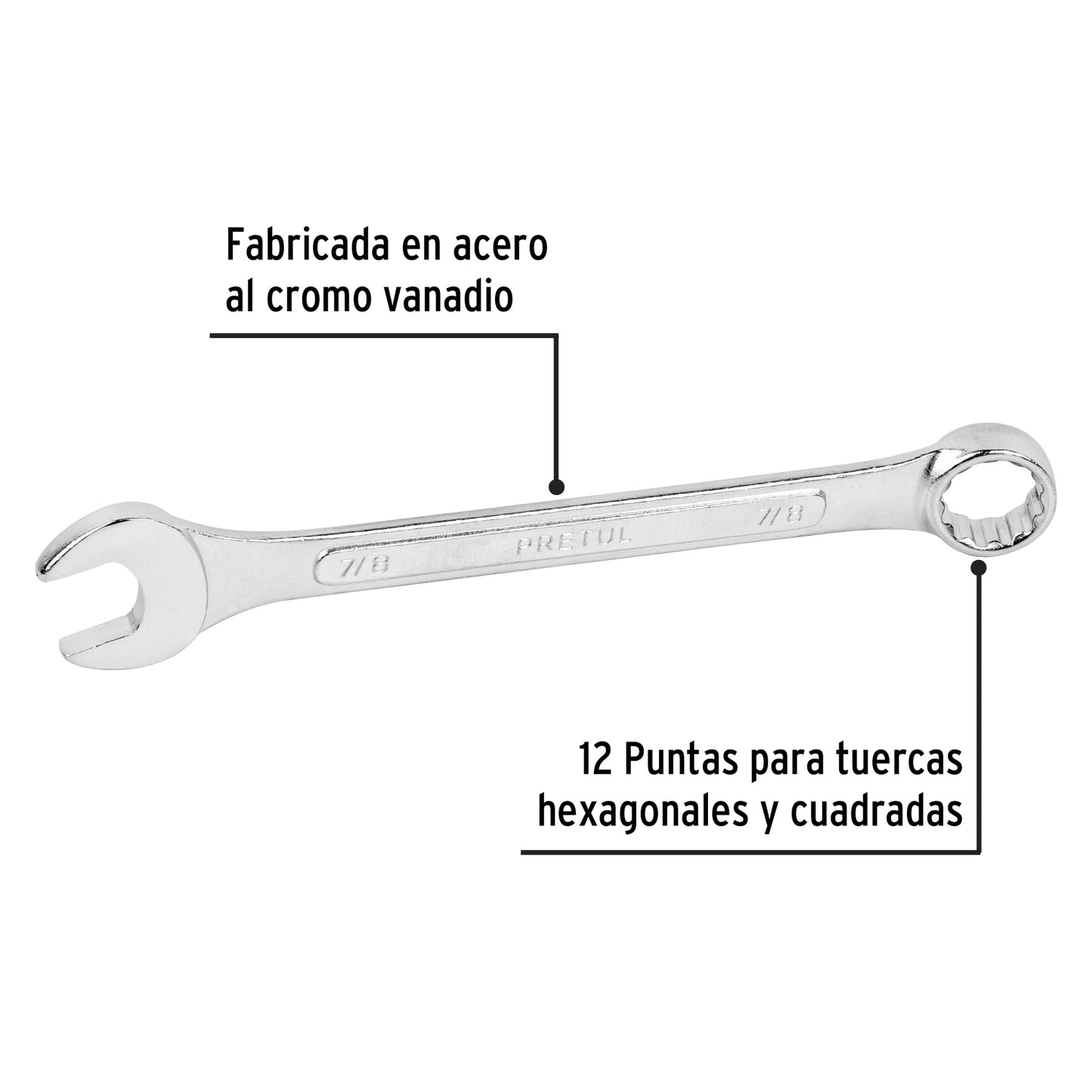 LL-1228P Llave mixta 7/8' x 280 mm, Pretul