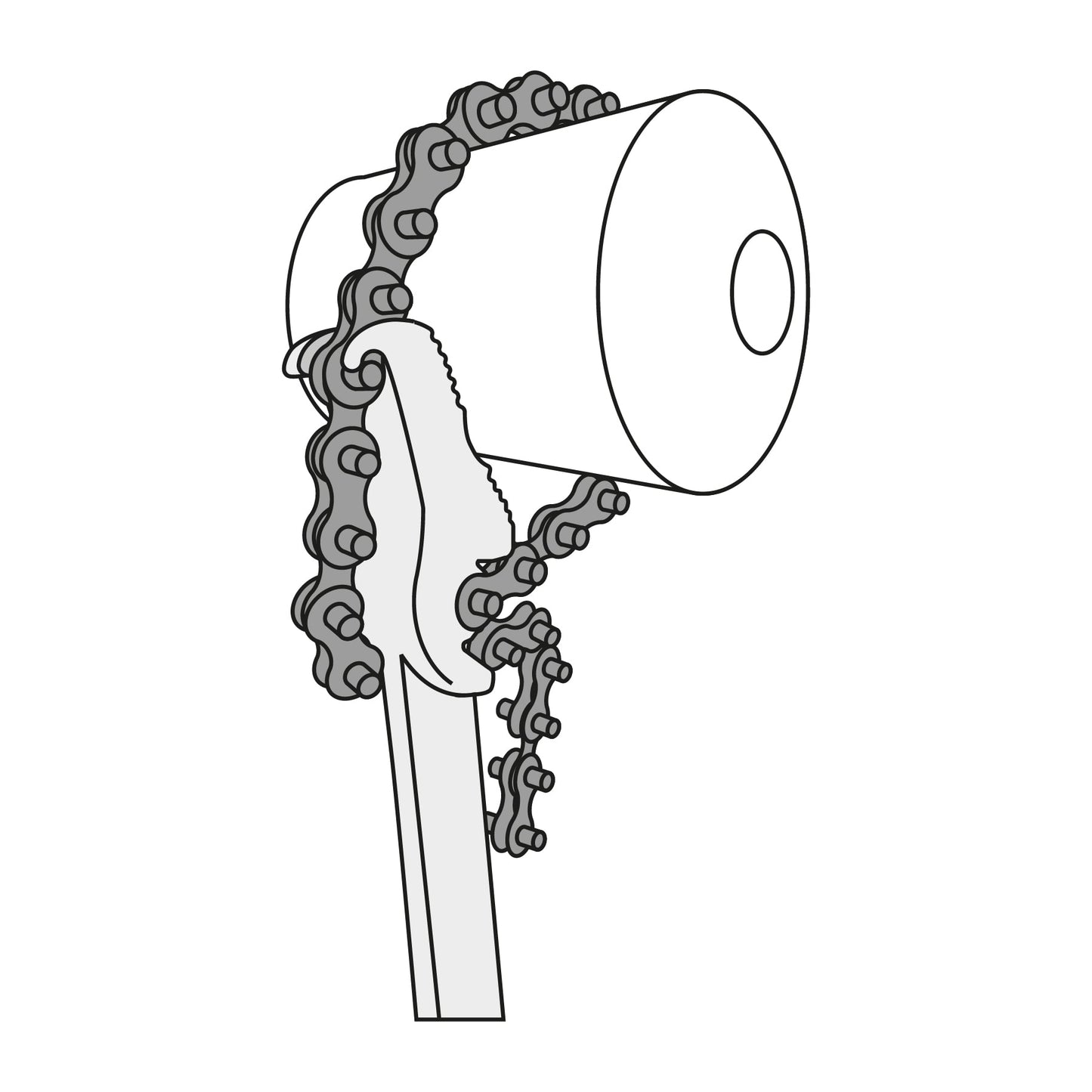 LLC-801 Llave universal con cadena, 300 mm