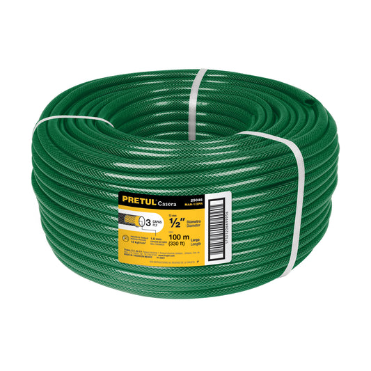 MAN-1/2PR Manguera 1/2', Pretul, reforzada, 3 capas