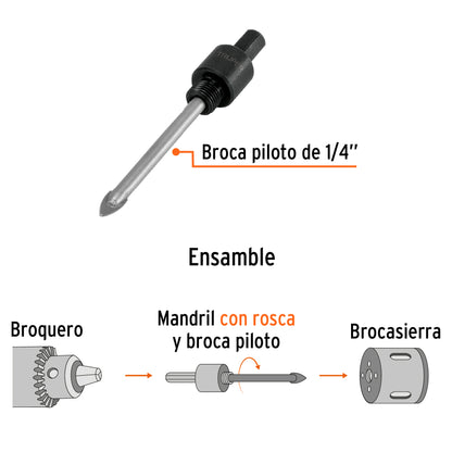 MAND-3/8I Mandril 3/8" para brocasierra diamante