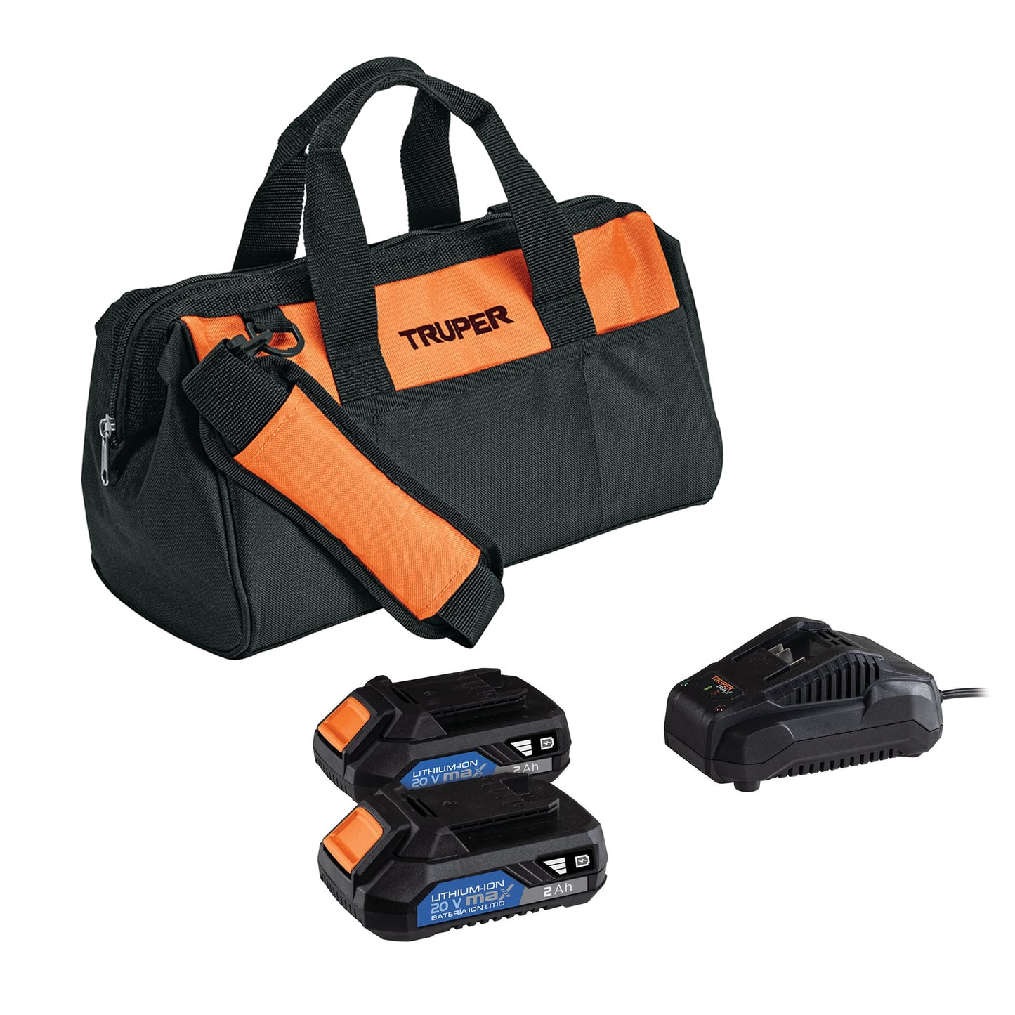 MAX-20R Taladro percutor inalámbrico Truper Brushless Kit 2 baterías 2 amperios