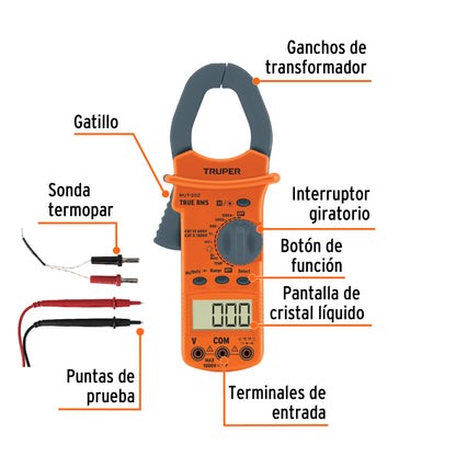 MUT-202 Pinza amperimétrica digital