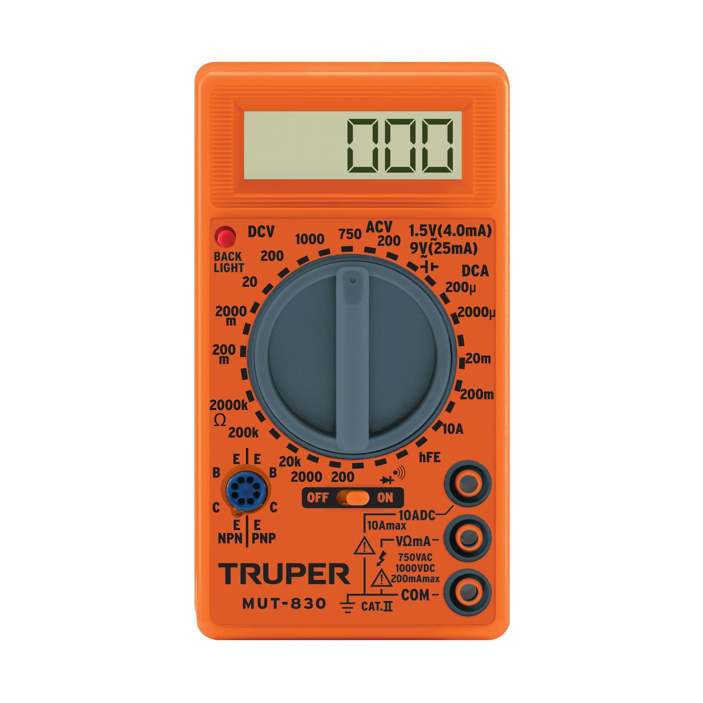 MUT-830 Multímetro digital 750V escolar