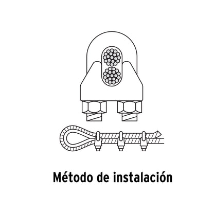 Perros-1/2 Perros para cable de 1/2" tarjeta con 1 pza