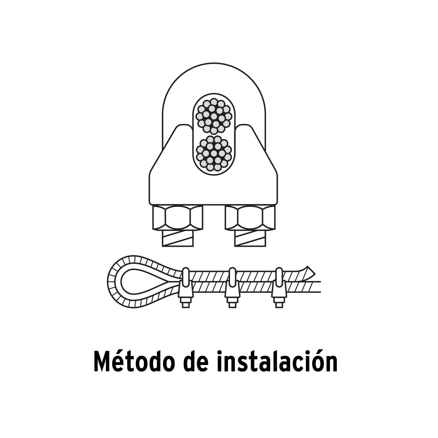 Perros-1/4 Perros para cable de 1/4" tarjeta con 2 pzas