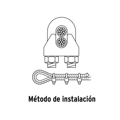 Perros-5/16 Perros para cable de 5/16" tarjeta con 2 pzas