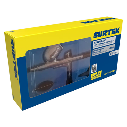 PA1 Aerógrafo profesional aliminetación por gravedad 7 ml 35 PSI, 3 piezas