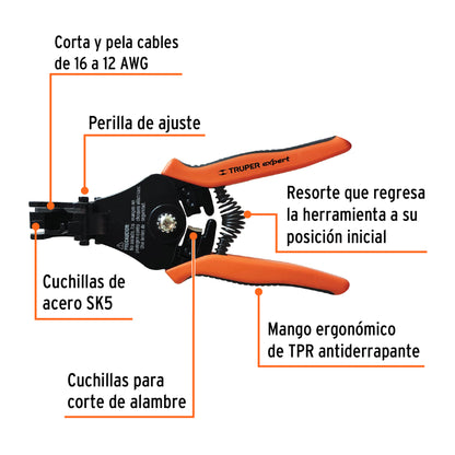 PE-CA-X Alicate pelacable automática de precisión 6"