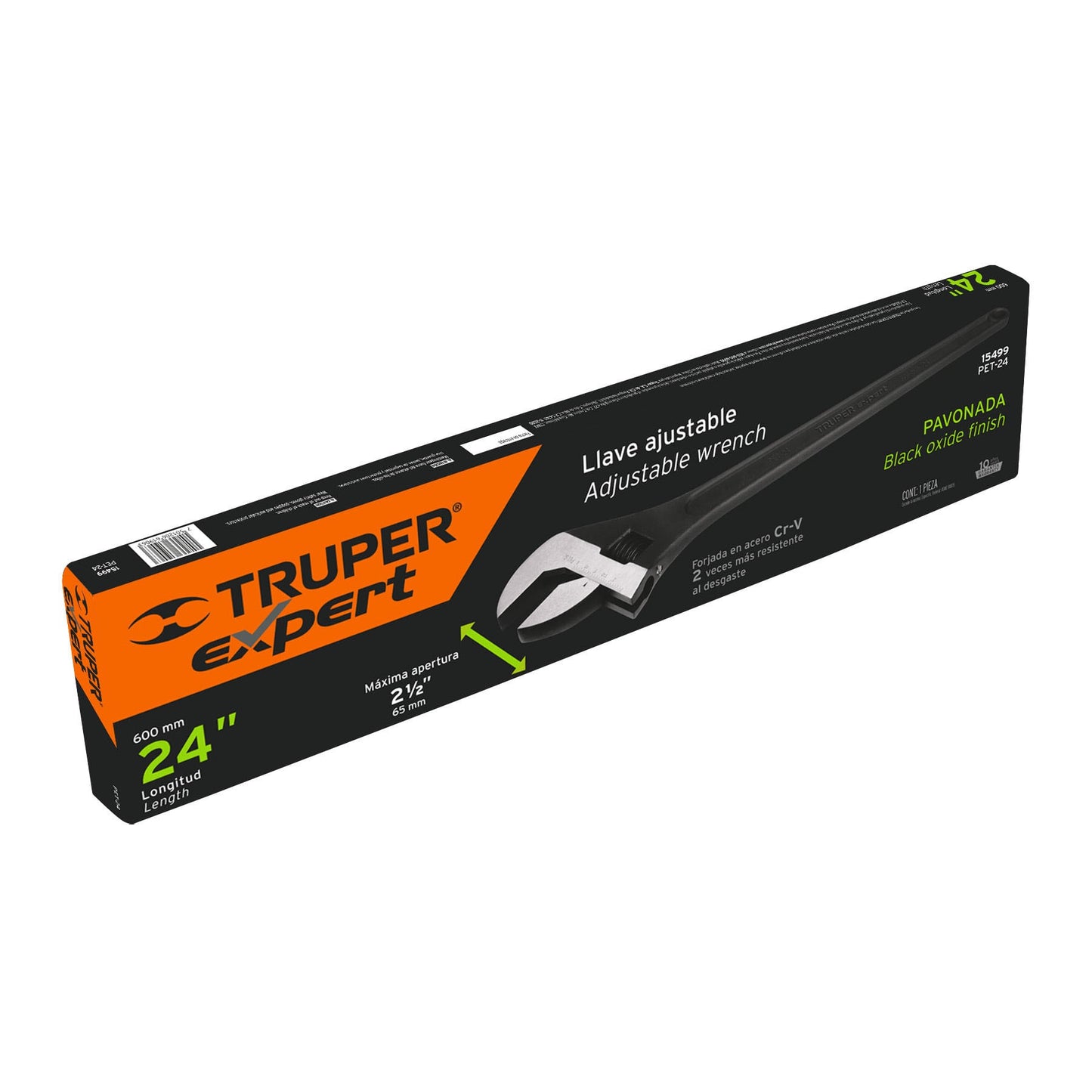 PET-24 Llave expansiva profesional, pavonada 24", Truper Expert