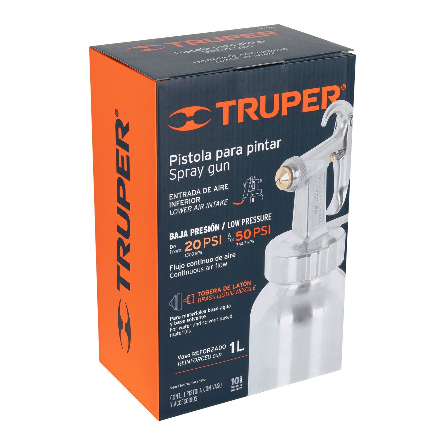 PIPI-200 Pistola para pintar de baja presión, pulida, entrada inferior