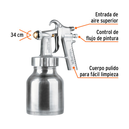 PIPI-210 Pistola para pintar de baja presión, pulida, entrada superior