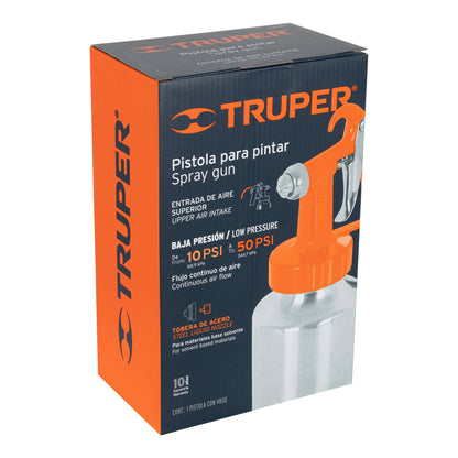 PIPI-27 Pistola para pintar de baja presión, naranja, entrada superior
