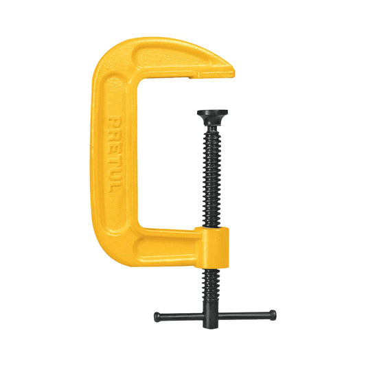 PNT-3P Prensa en "C" de hierro nodular para carpintería, 3", Pretul