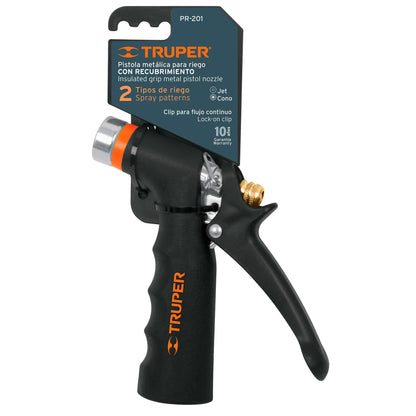 PR-201 Pistola metálica 2 funciones con recubrim.