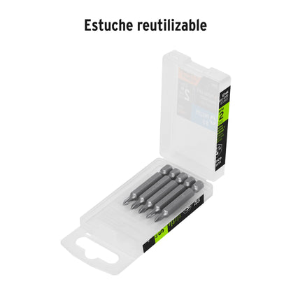 PUDE-1201-15 Puntas Phillips #1, 2', estuche con 15 piezas, Expert