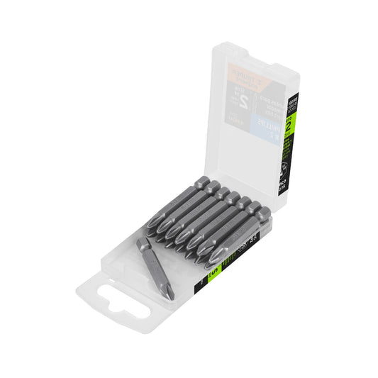 PUDE-1202-15 Puntas Phillips #2, 2', estuche con 15 piezas, Expert