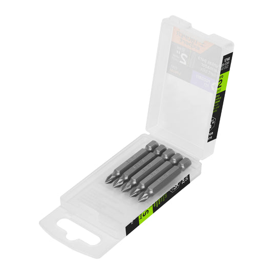 PUDE-2201 Puntas Pozidriv #1, 2', estuche con 5 piezas, Expert