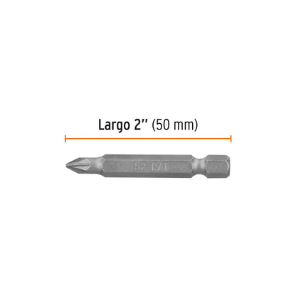 PUDE-2201 Puntas Pozidriv #1, 2', estuche con 5 piezas, Expert