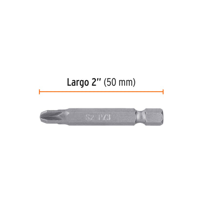 PUDE-2203 Puntas Pozidriv #3, 2', estuche con 5 piezas, Expert