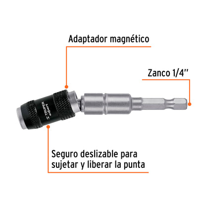 PUDE-9090 Extensión magnética articulada de poder, 90 mm, Expert