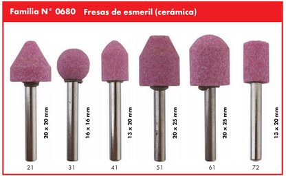 0680-20-30 Fresa cerámica A-5 19 X 28.6 mm vástago 1/4" Würth