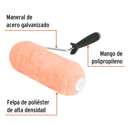 ROPI-925 Rodillo para pintar, felpa 9 x 1", rugosa
