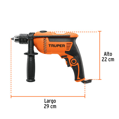 ROTO-1/2A7 Taladro percutor 1/2", profesional, 600 W