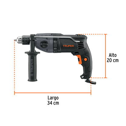 ROTO-1/2N7 Taladro percutor industrial  1/2" 900 W