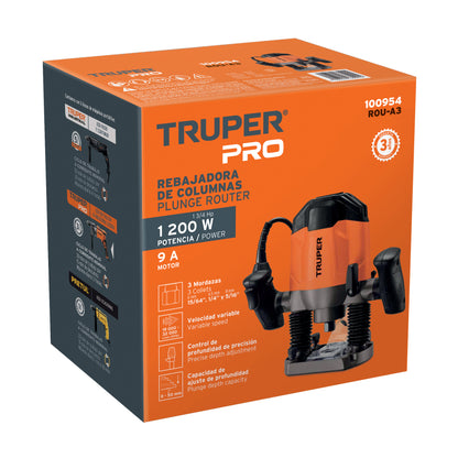 ROU-A3 Router profesional, 1-3/4 HP