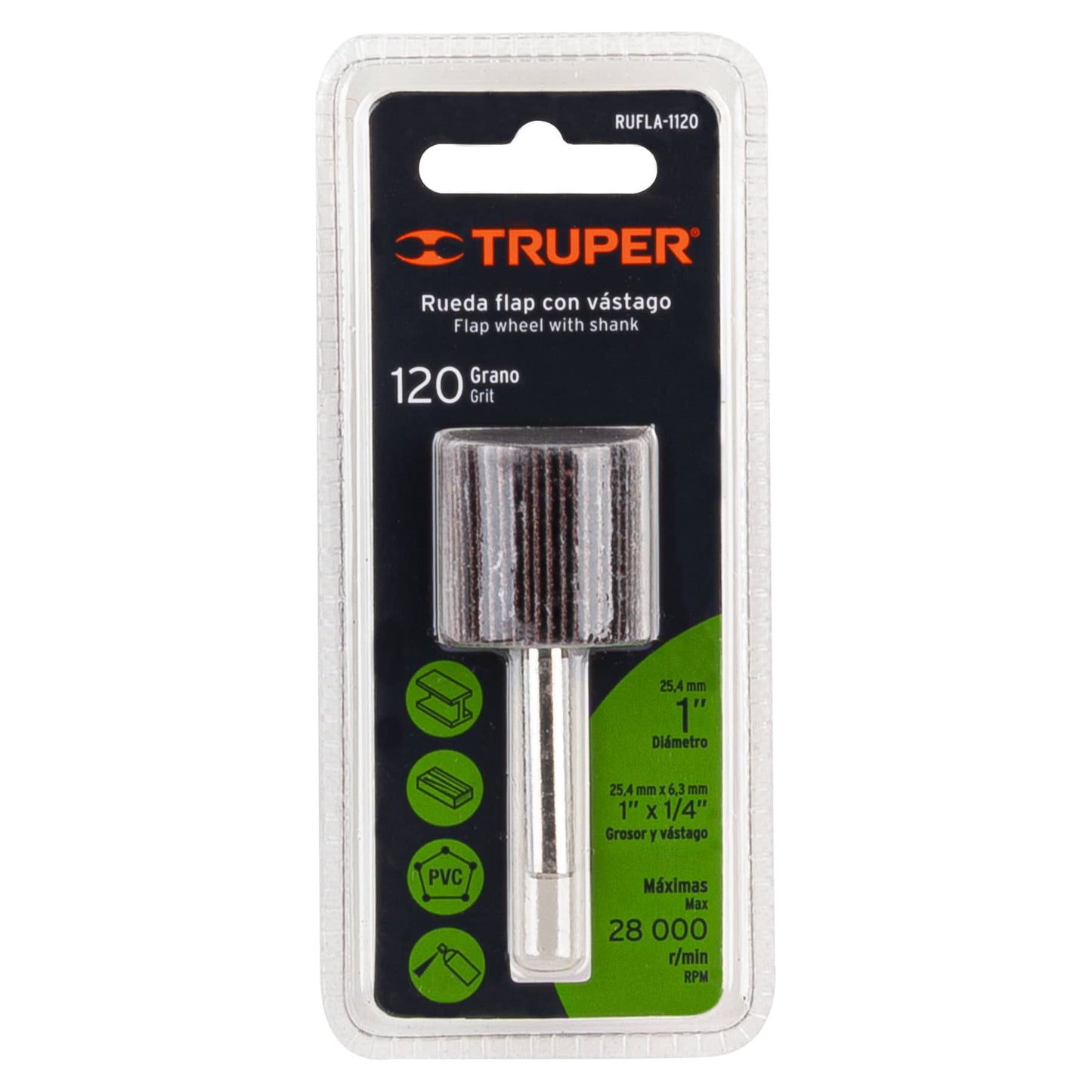 RUFLA-1120 Rueda flap de 1", grano 120