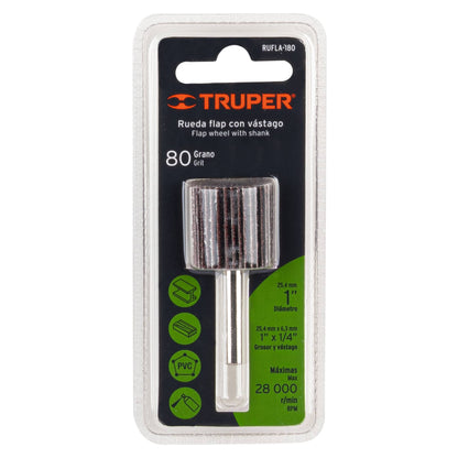 RUFLA-180 Rueda flap de 1", grano 80