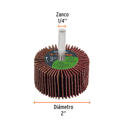 RUFLA-240 Rueda flap de 2", grano 40