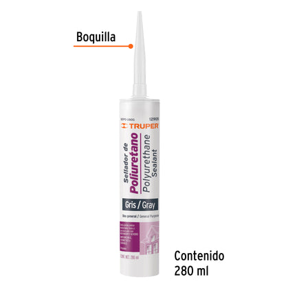 SEPO-280G Sellador de poliuretano, gris, 280 ml