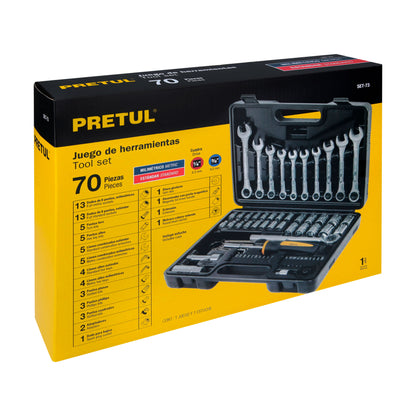 SET-73 Juego de herramientas, 73 piezas, Pretul