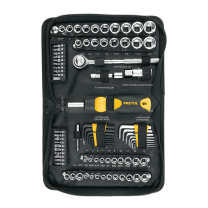 SET-85 Juego de herramientas, 85 piezas, Pretul