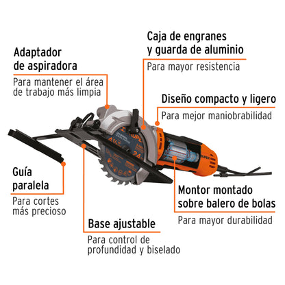 SICI-4-1/2A Sierra circular compacta, 4-1/2', 420 W
