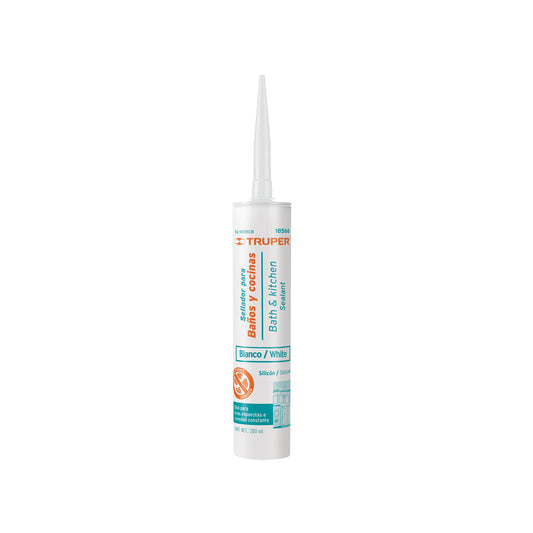 SIL-100BCB Sellador blanco para baño y cocina,  280 ml