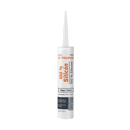 SIL-100N Sellador negro, 100% de silicón, 280 ml