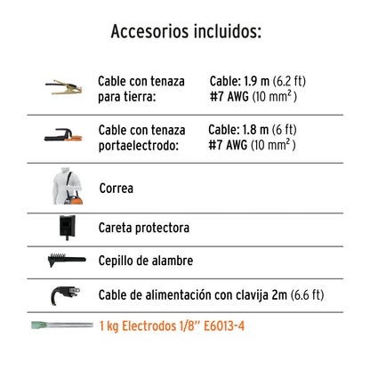 SOIN-101M Soldadora inversora mini SMAW 100 A, 127 V Truper