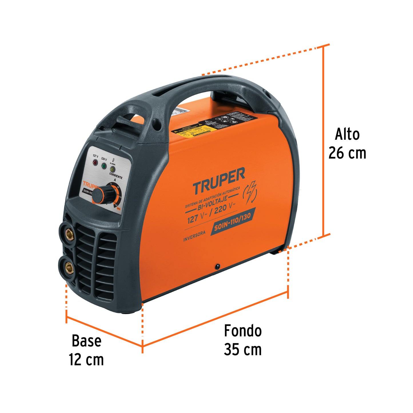 SOIN-110/130 Soldadora inversora SMAW 130 A, 127 V/220 V Truper