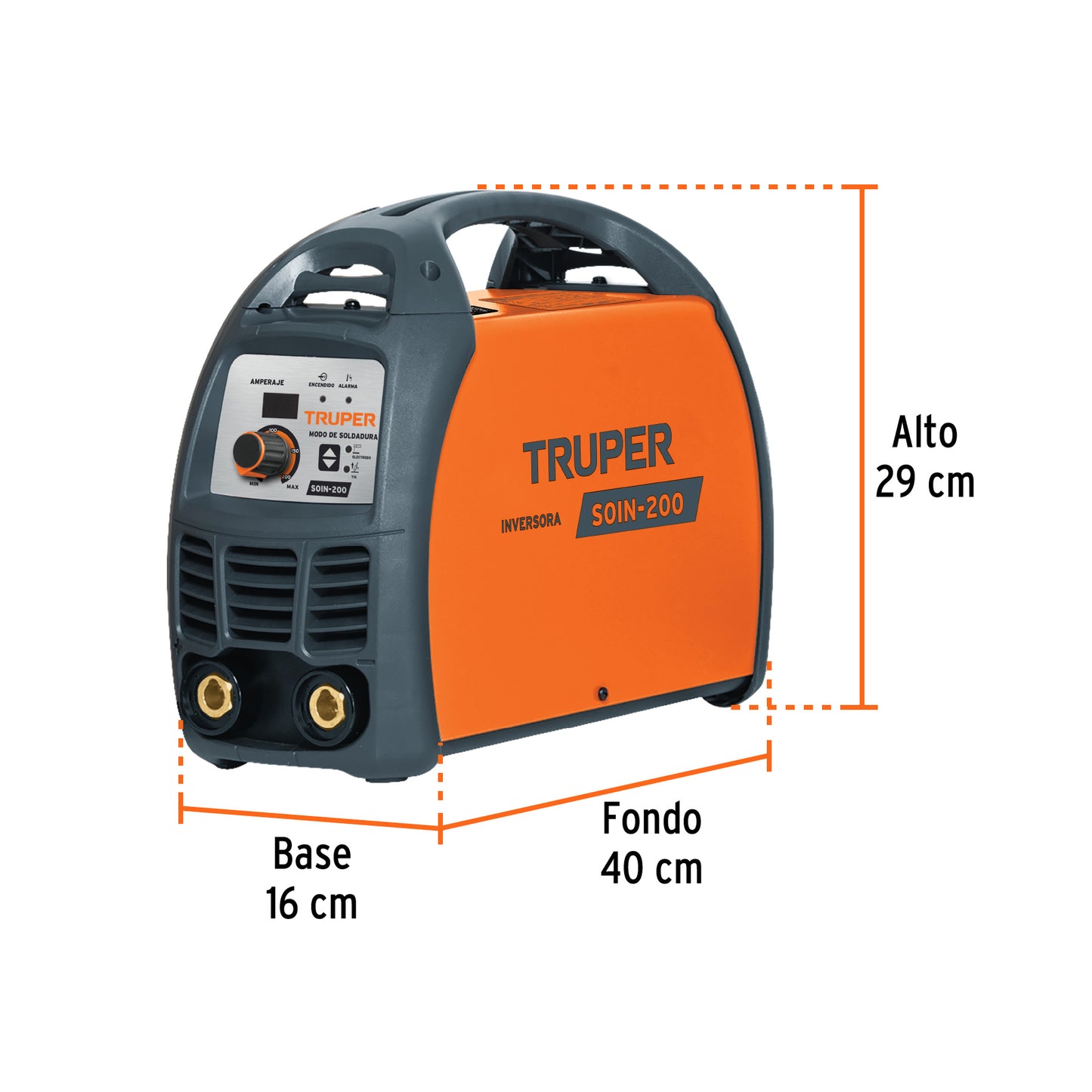 SOIN-200 Soldadora inversora SMAW, TIG 200 A, 220V Truper