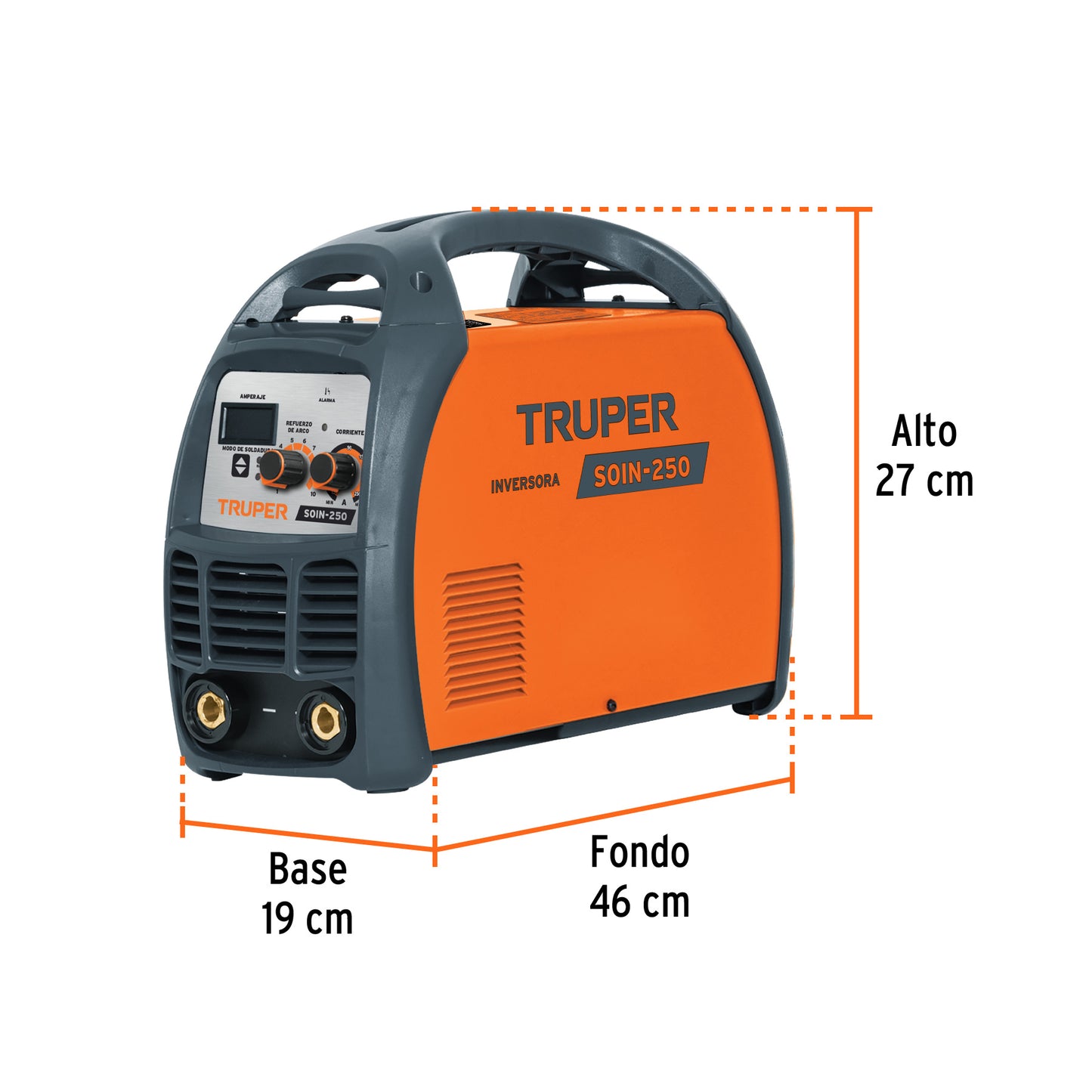 SOIN-250 Soldadora inversora SMAW, TIG 250 A, 220 V Truper