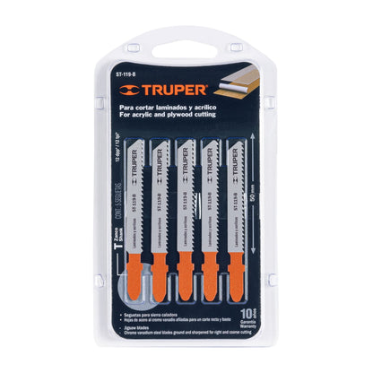 ST-119-B Segueta caladora, cortes rectos en triplay, zanco t, 12 dpp